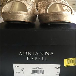 Gold Adrianna Papell heels